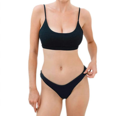 Gigizara - Midnight Surf Bikini Top Retro Surf Chic & Eco Finish - Rack Hunt