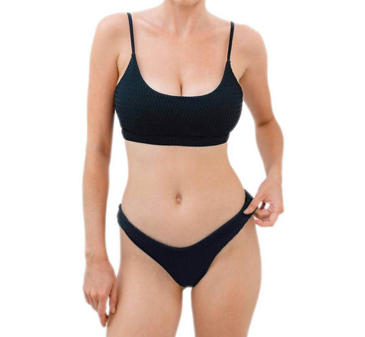 Gigizara - Midnight Surf Bikini Top Retro Surf Chic & Eco Finish - Rack Hunt -