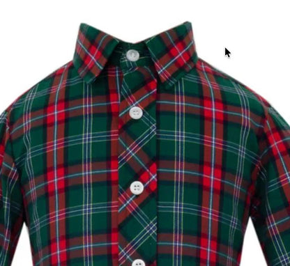 Anavini - Boy's Plaid Button Down Long Sleeve Michael Shirt - Rack Hunt