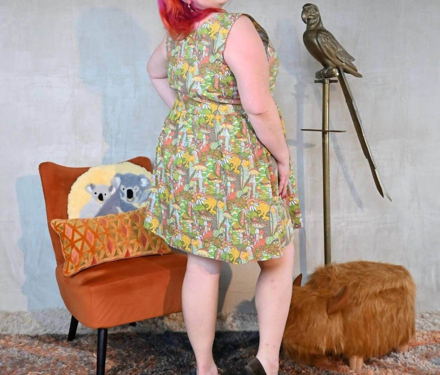 Blue Platypus - Magic Mushrooms Zip-front Dress - Rack Hunt