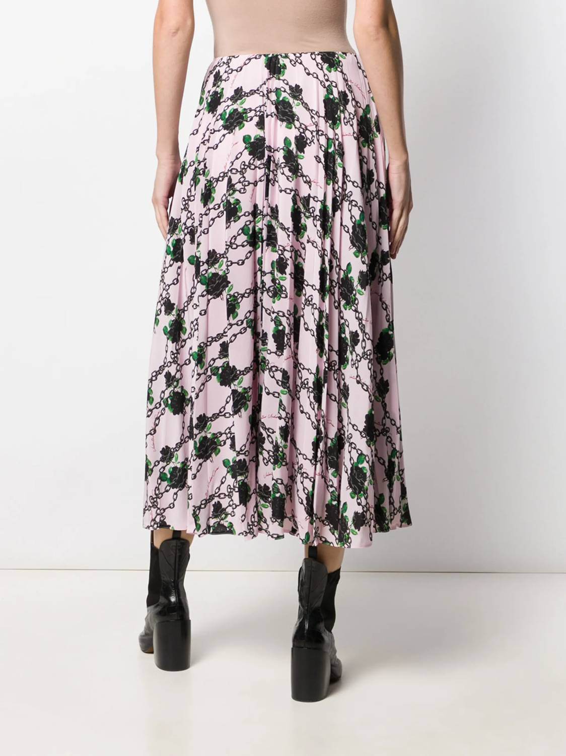Valentino - Print Silk Pleated Skirt - Rack Hunt