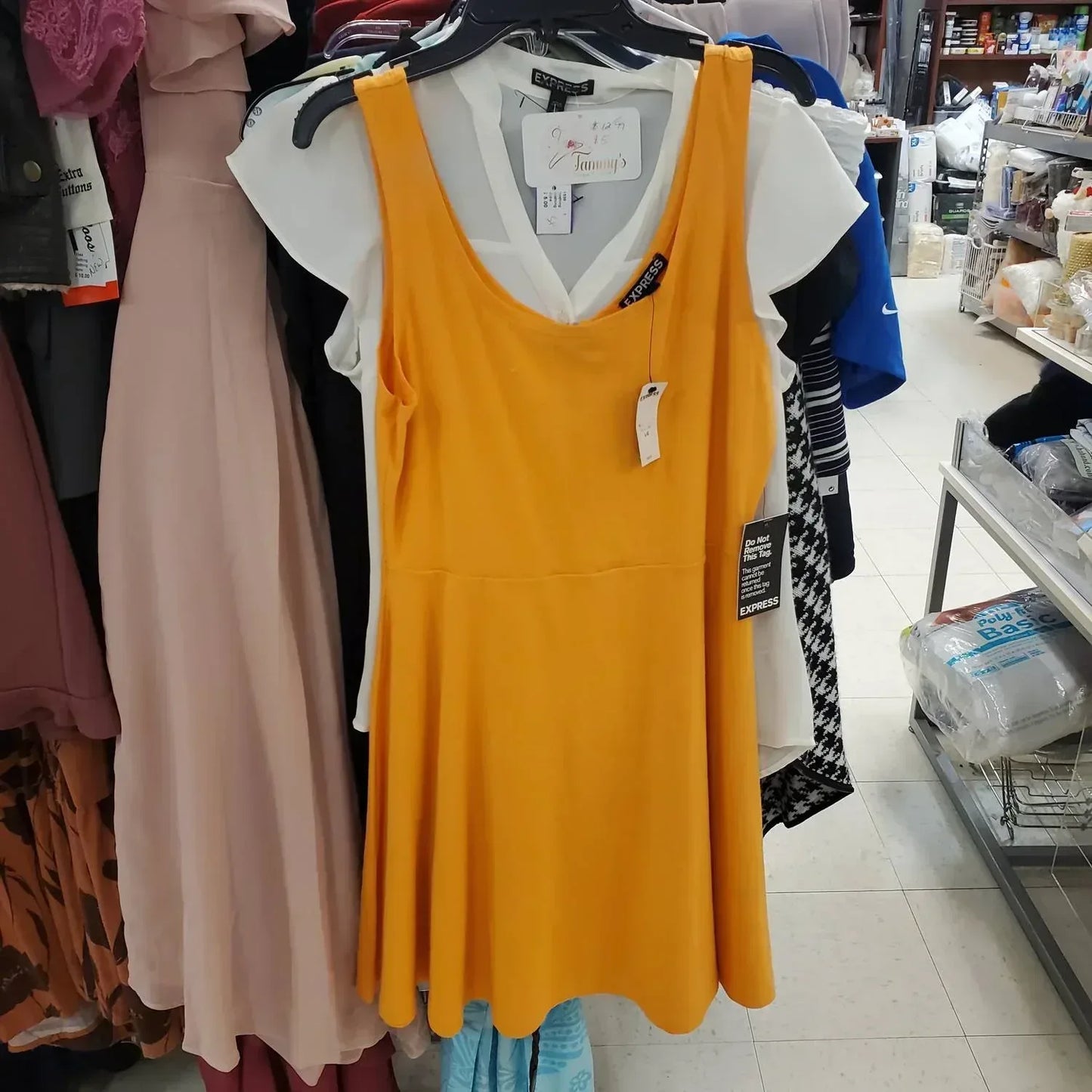 Express - Women's Stretch A-Line Zip Sleeveless Sundress - Rack Hunt