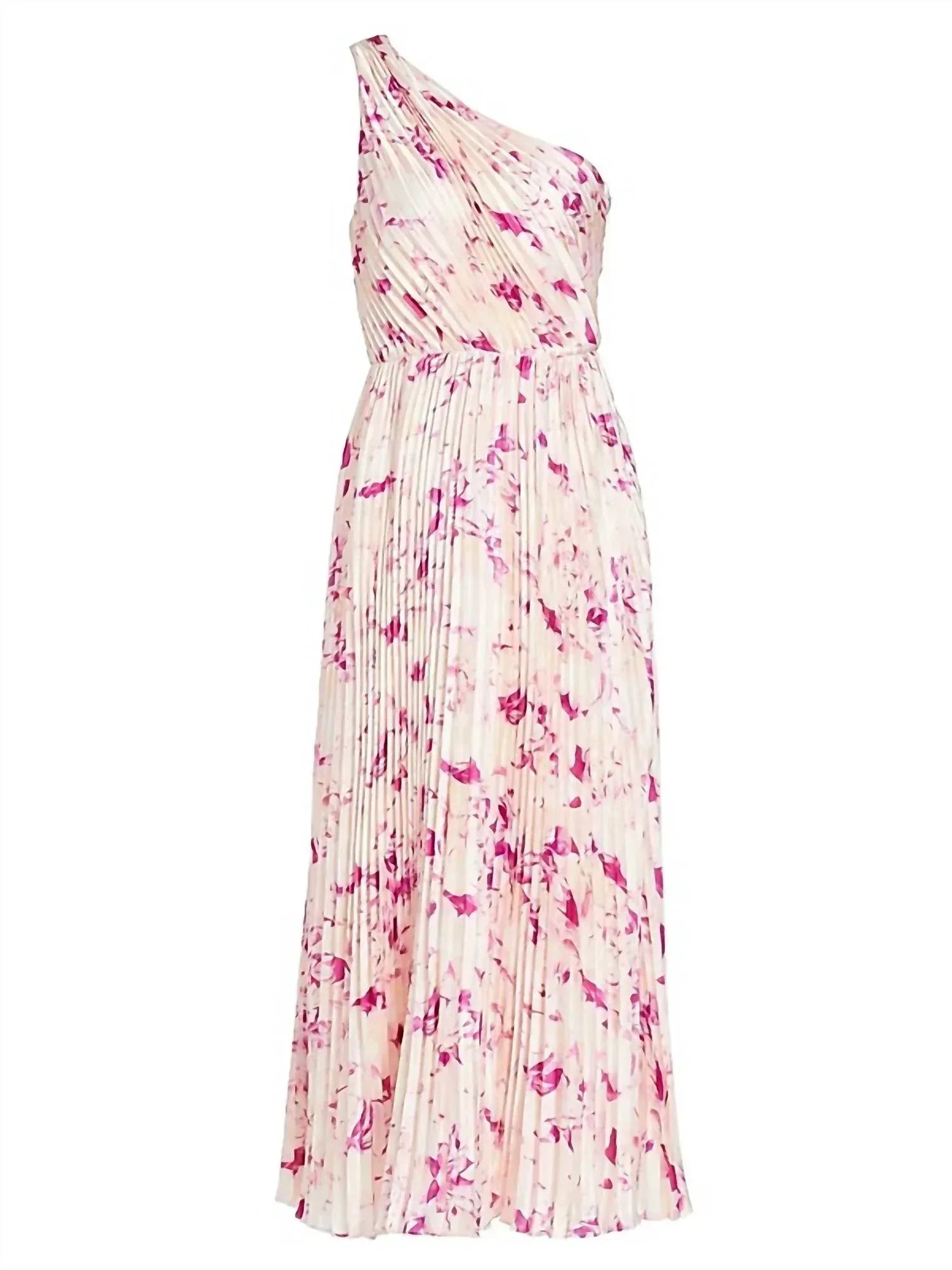 ML Monique Lhuillier - Women's Alina One Shoulder Midi Dress - Rack Hunt