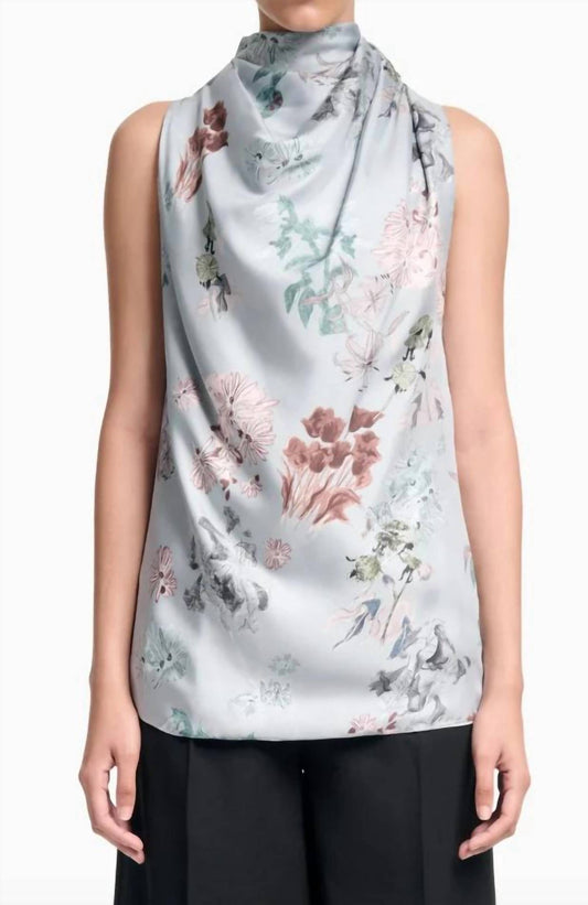 Floral Drape Front Top