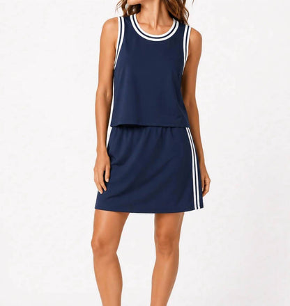 Tank And Pleated Side Athletic Skirt Set