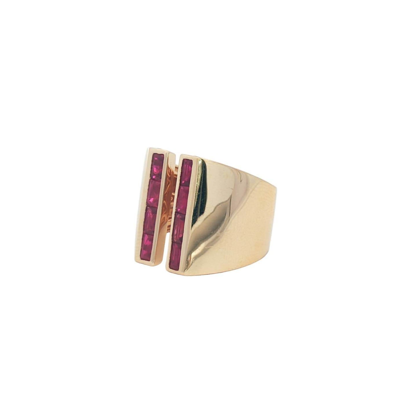 Trio - Women's Baguette Ruby Ring - Rack Hunt -