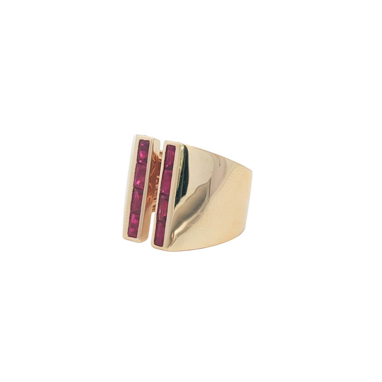 Trio - Women's Baguette Ruby Ring - Rack Hunt -