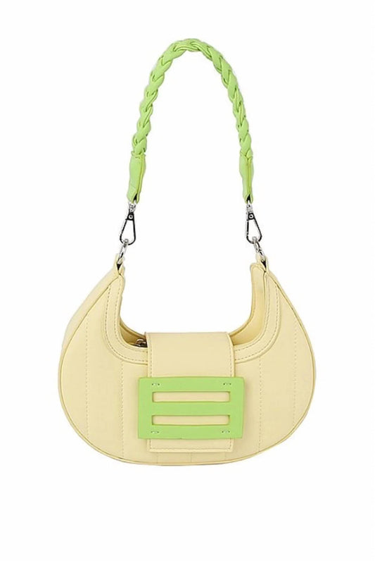 Patrice Color Block Curved Clutch Purse