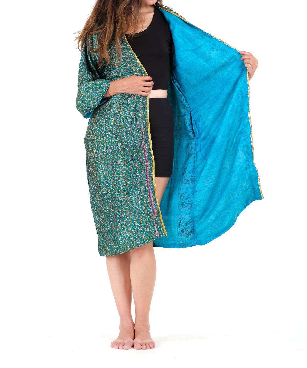 StandAwt - Freedom Reversible Saree One Size Kimono - Rack Hunt -