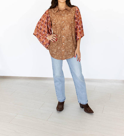 Western Abstract Blouse