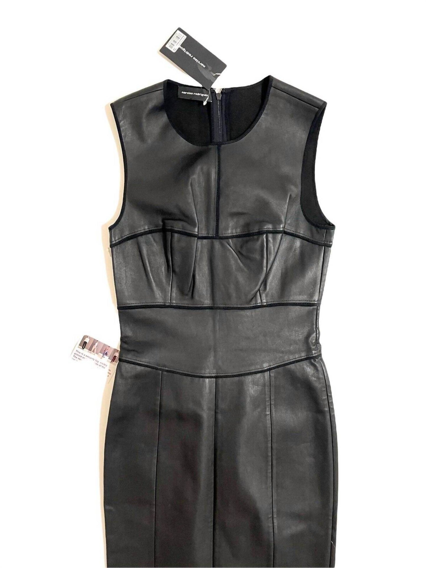 Narciso Rodriguez - Lambskin Leather Pencil Bodycon Midi Dress - Rack Hunt