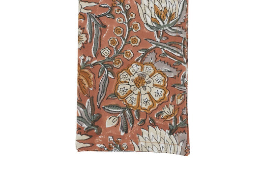 Botanical Pattern Cotton Napkins - Set Of 4