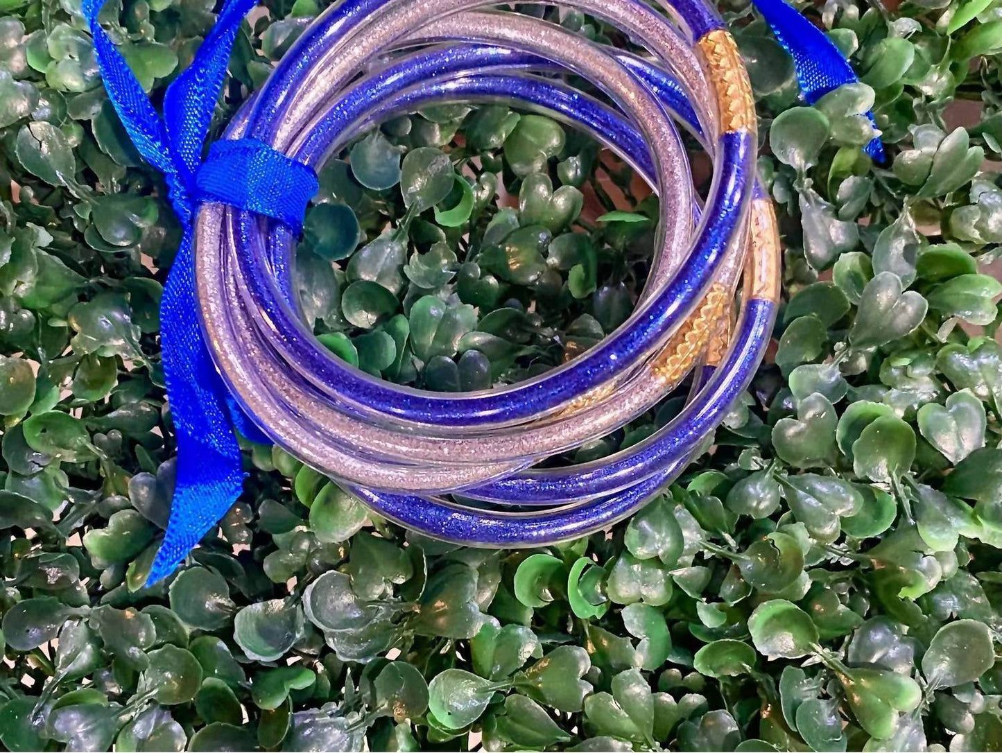 Crystal Breeze - Women's Sparkle Jelly Tube Bracelet Set - Rack Hunt -