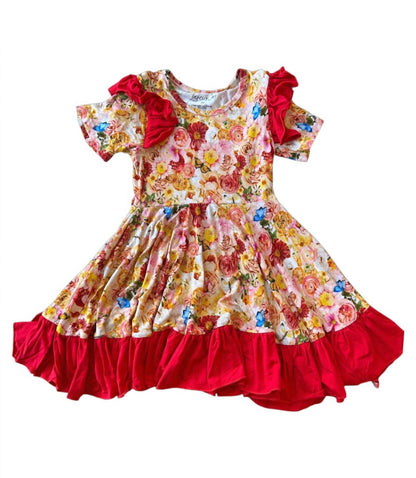 Girl's Charlotte Bamboo Ruffle Spin Dress