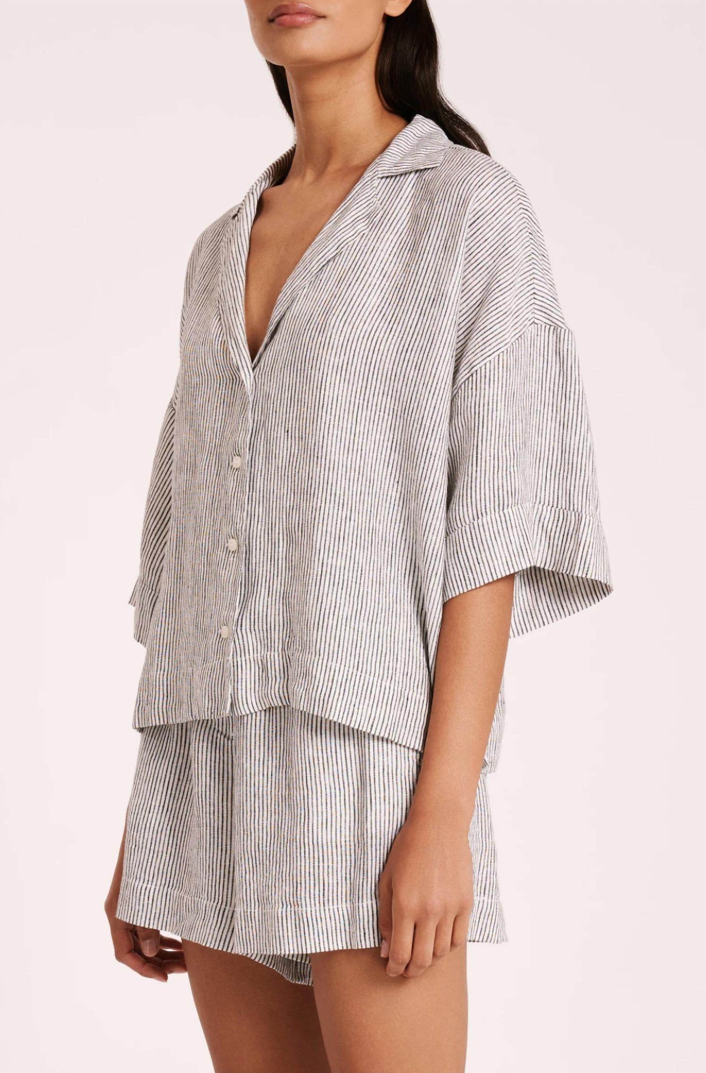 Nude Lucy - Lounge Stripe Linen Shirt - Rack Hunt