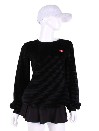 Love Love Tennis - Women's Striped Long Sleeve Warm Up Top - Rack Hunt