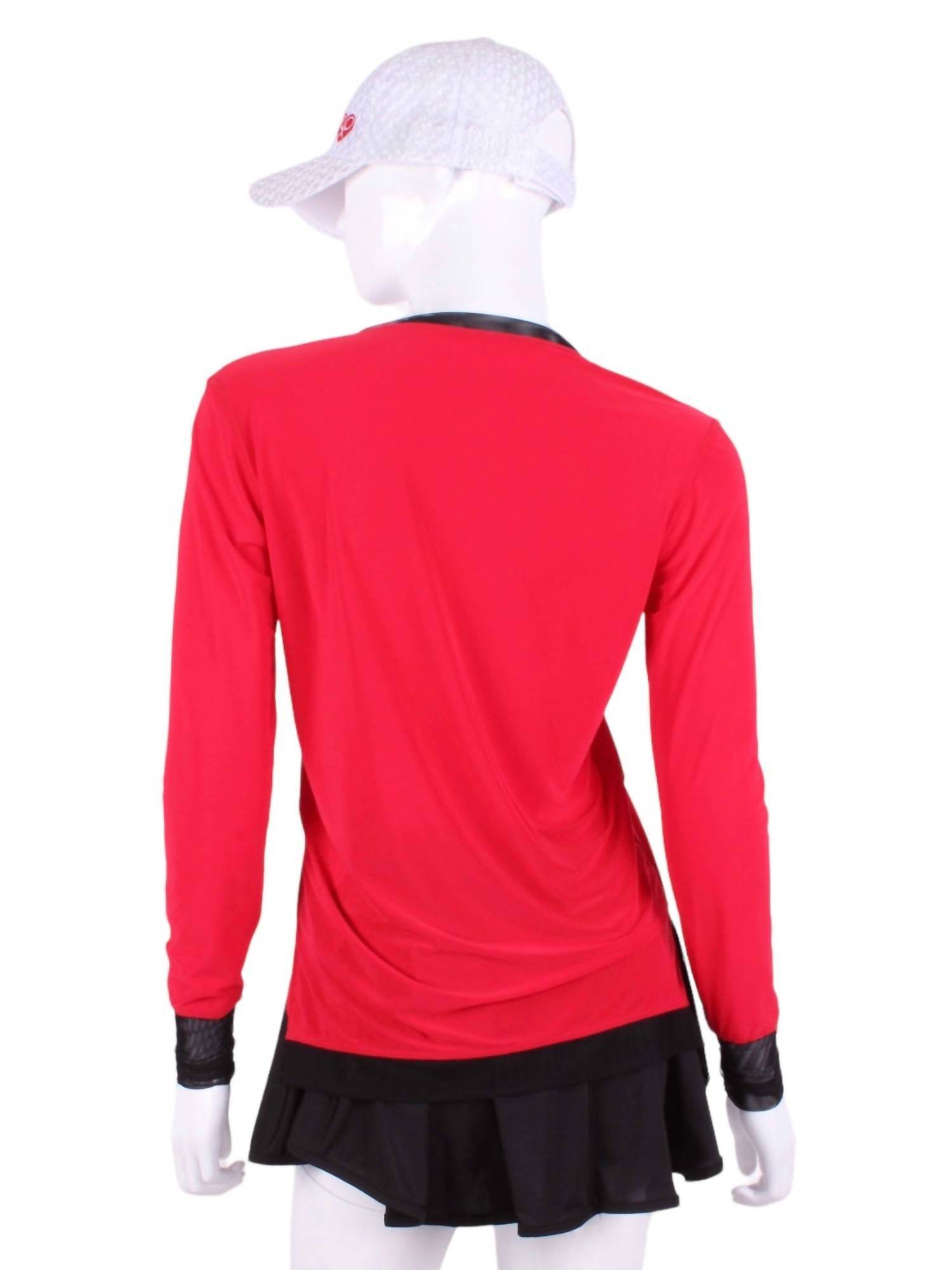 Love Love Tennis - Women's Long Sleeve Very Vee Tee - Rack Hunt