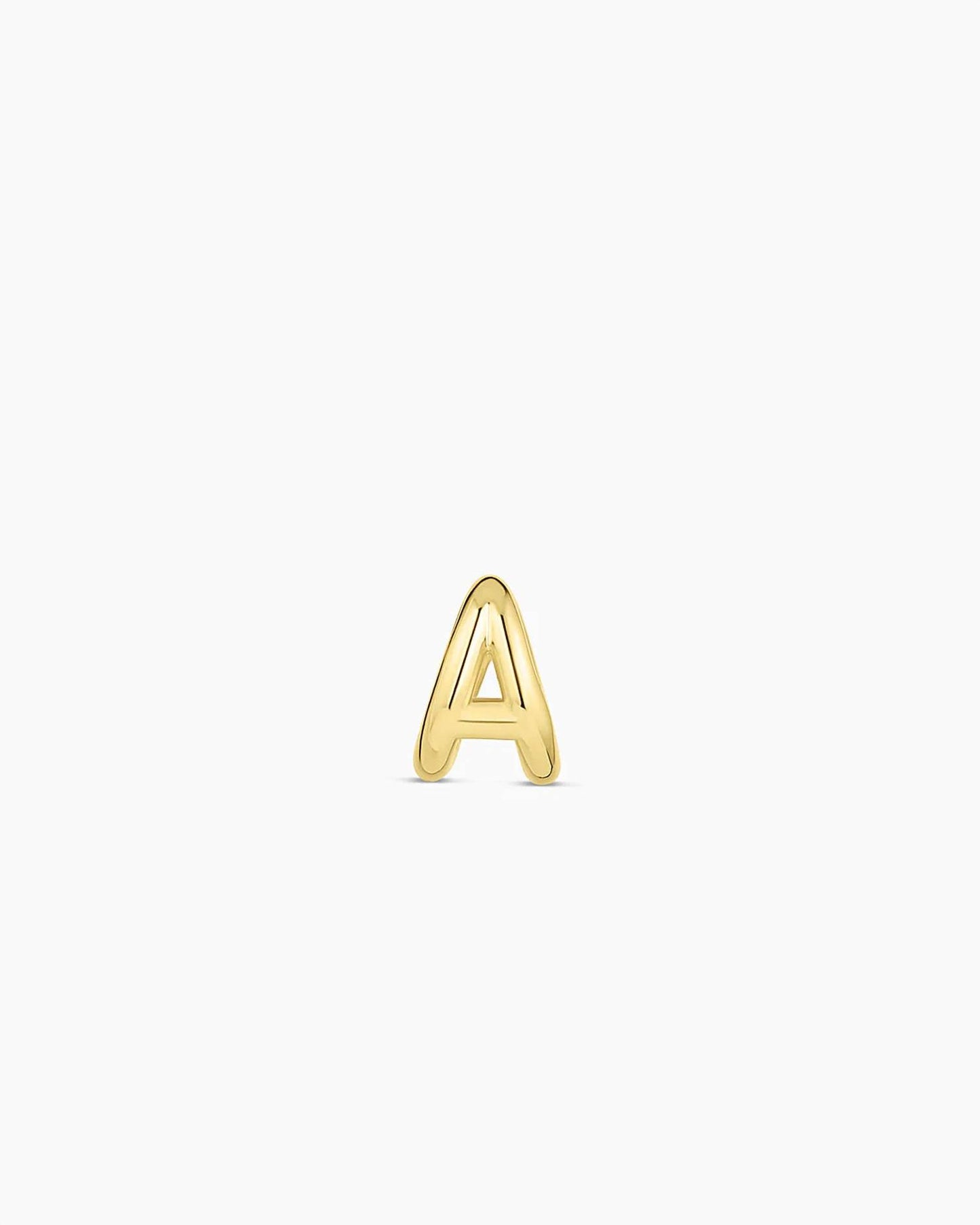 Women's Alphabet A Single Huggie Earrings