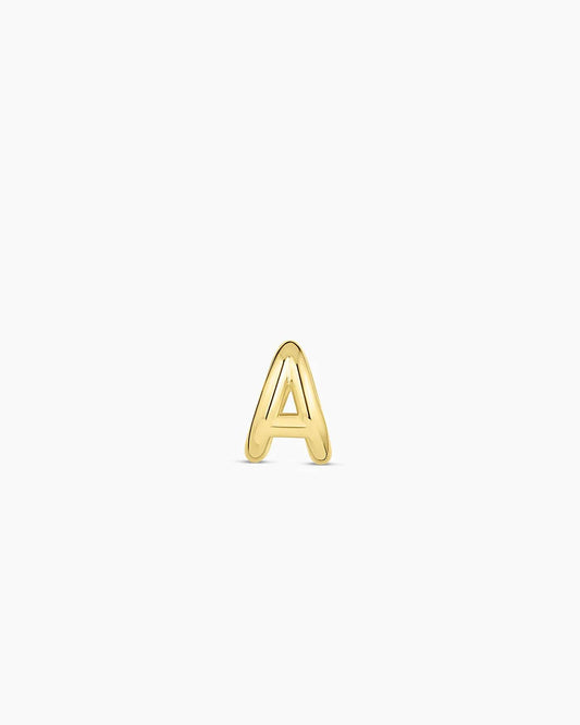 Women's Alphabet A Single Huggie Earrings