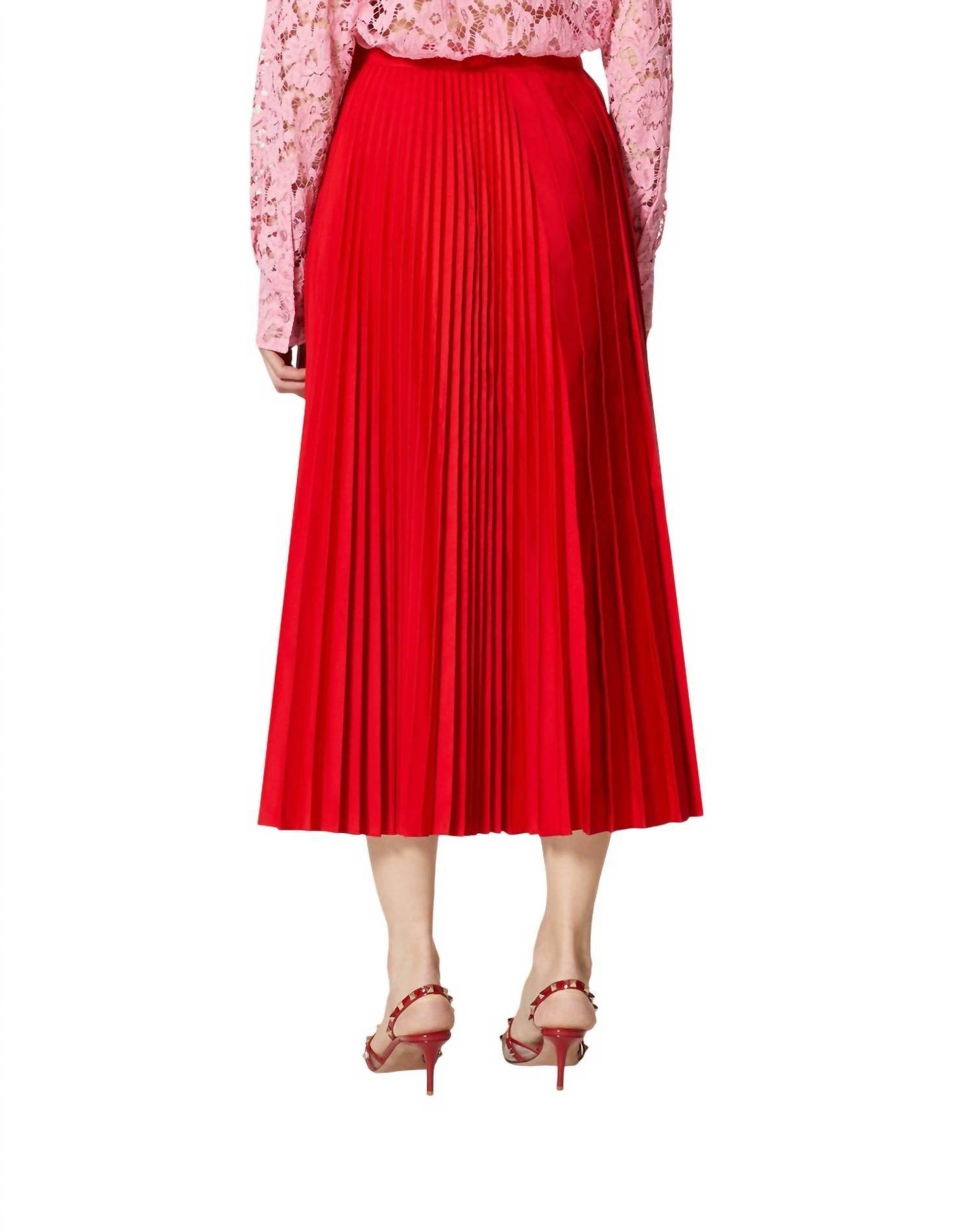 Valentino - Micro Faille Pleated Skirt - Rack Hunt