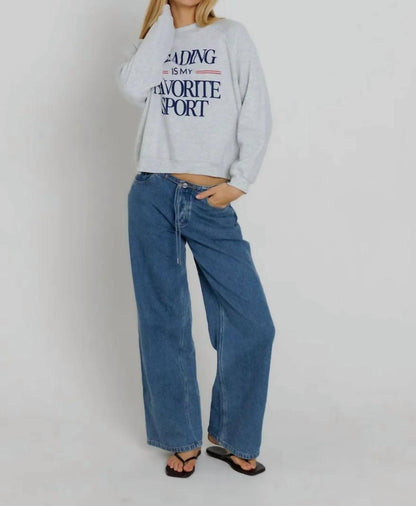 Reading Is My Favorite Raglan Crew Sweatshirt