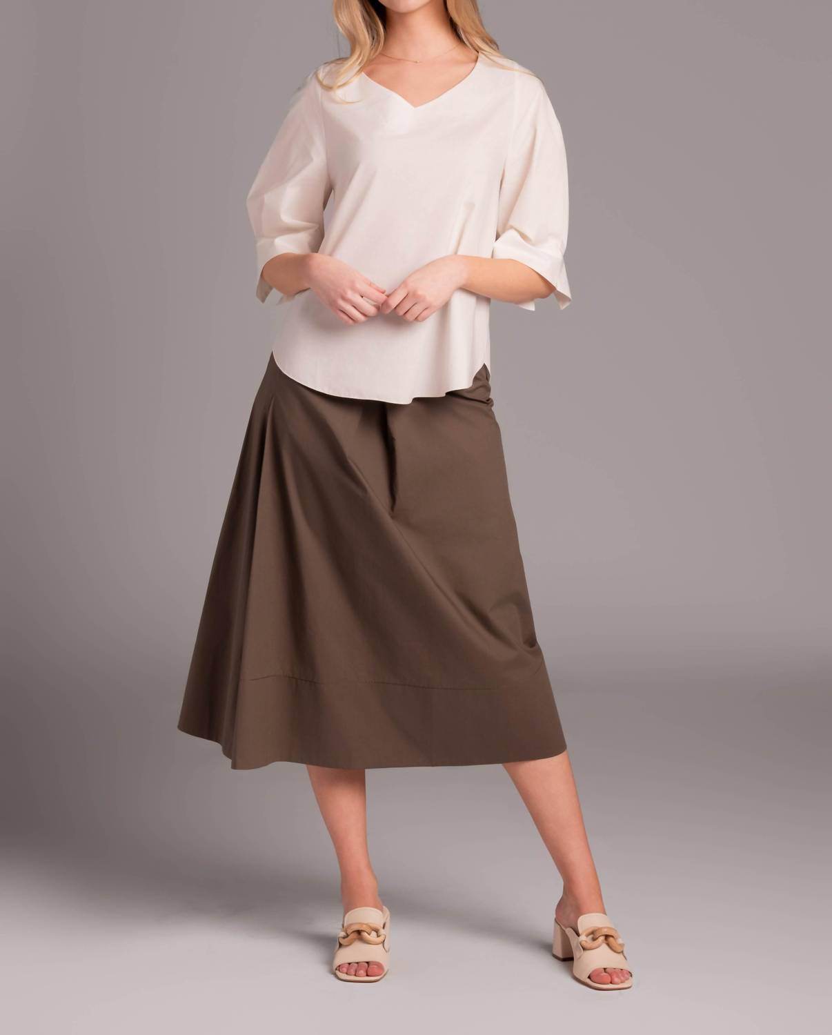 Susanne Bommer - Cotton V-neck Top - Rack Hunt -