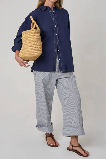 Ricky Topstitch Relaxed Shirt