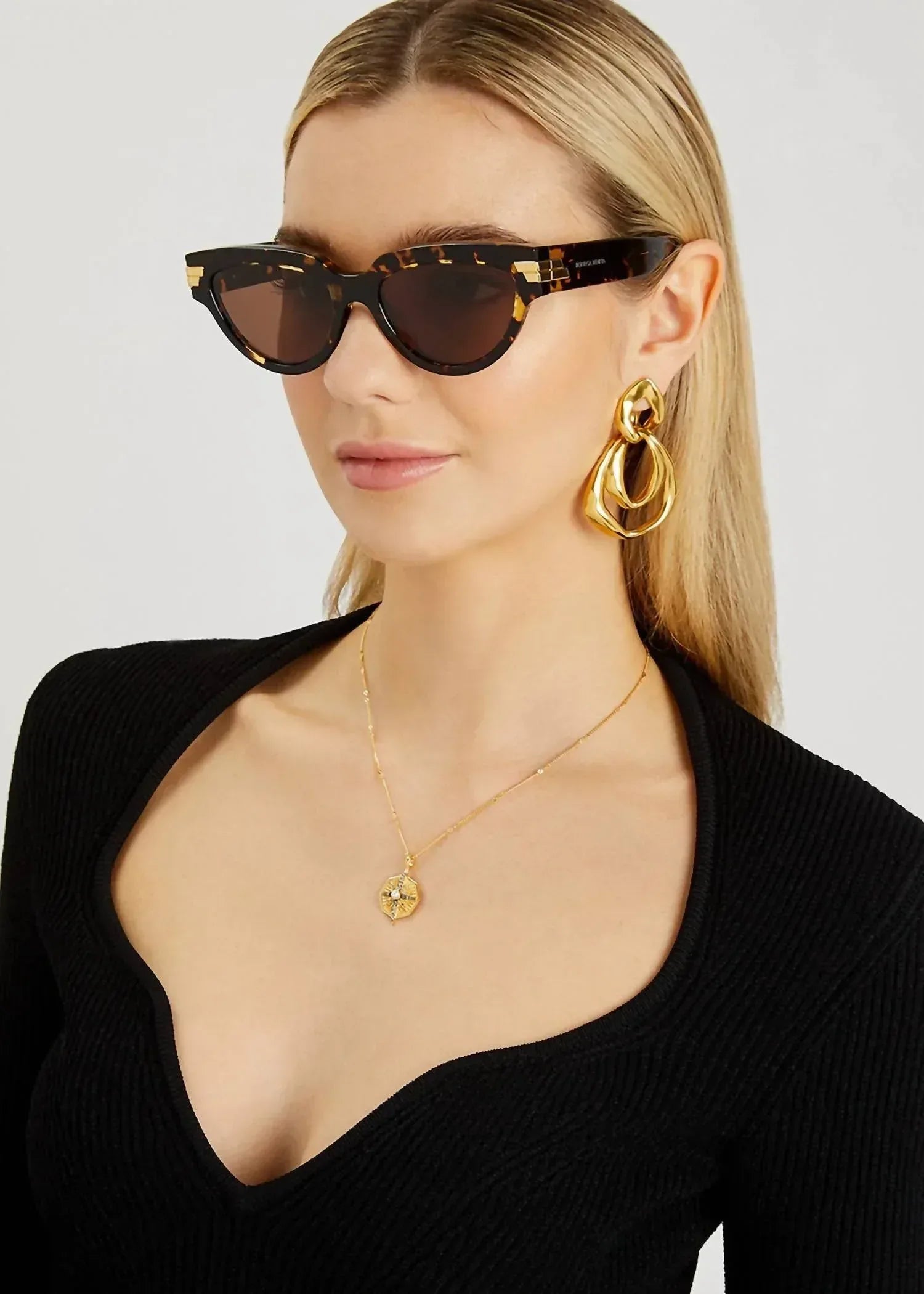 Bottega Veneta - Women's Tortoise Cat Eye Sunglasses - Rack Hunt