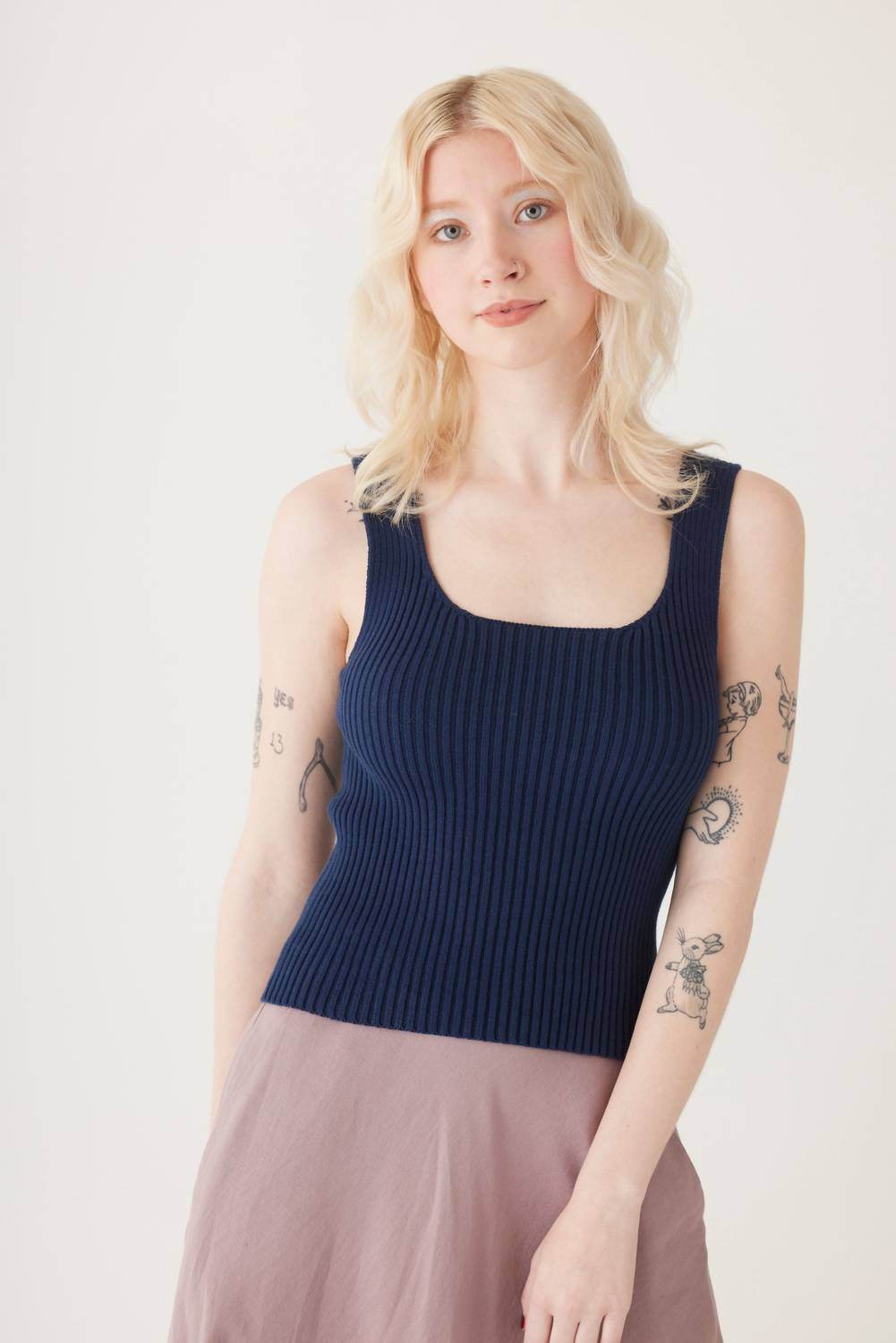 Rose Velvet - Kate Pima Cotton Rib Tank Top - Rack Hunt -