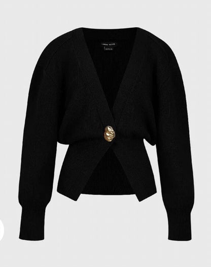 V Neck Knitted Cardigan