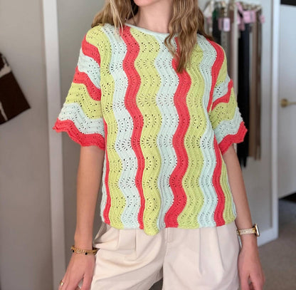 Crochet Stripe Top