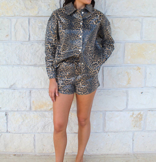 High Rise Sequin Shorts