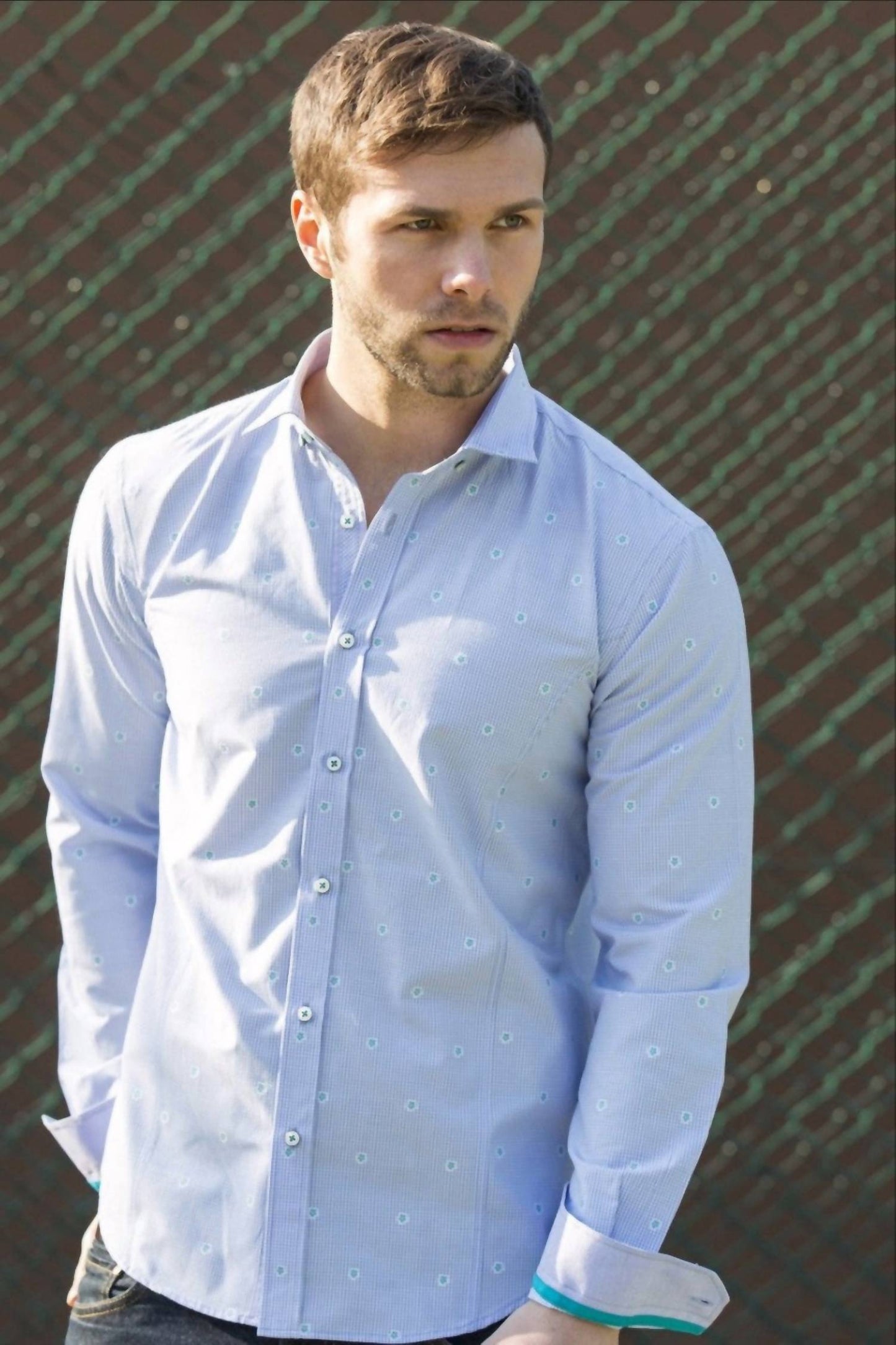 Men's Fill Coupe With Solid Trim Shirt