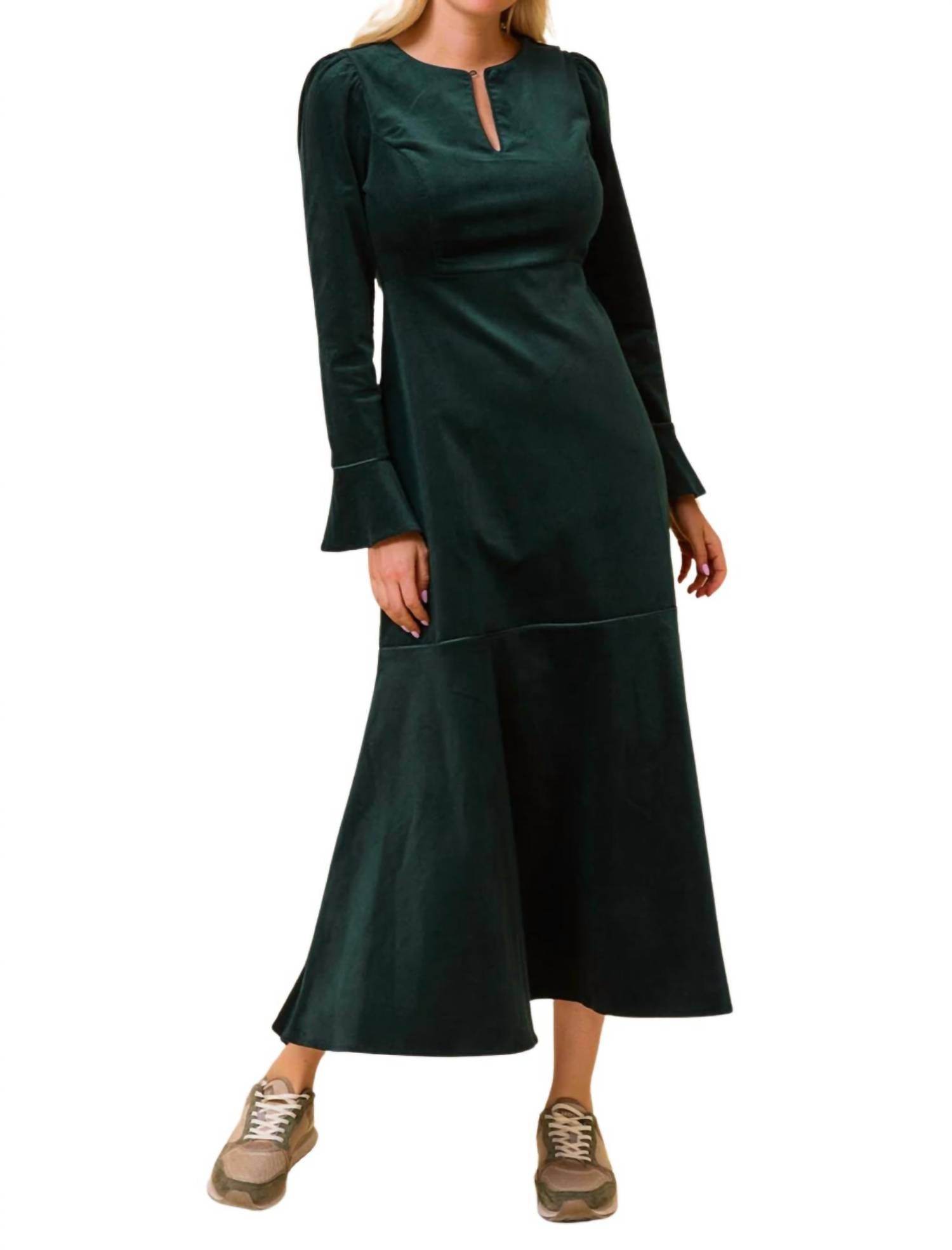 Aspiga - Paloma Round Neck Long Sleeve Stretch Corduroy Dress - Rack Hunt -