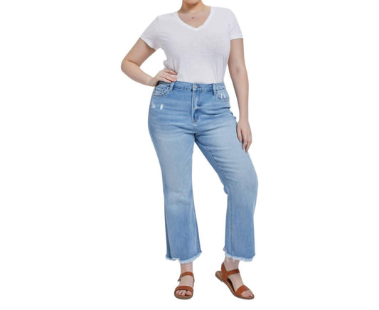 High Rise Crop Flare Jeans
