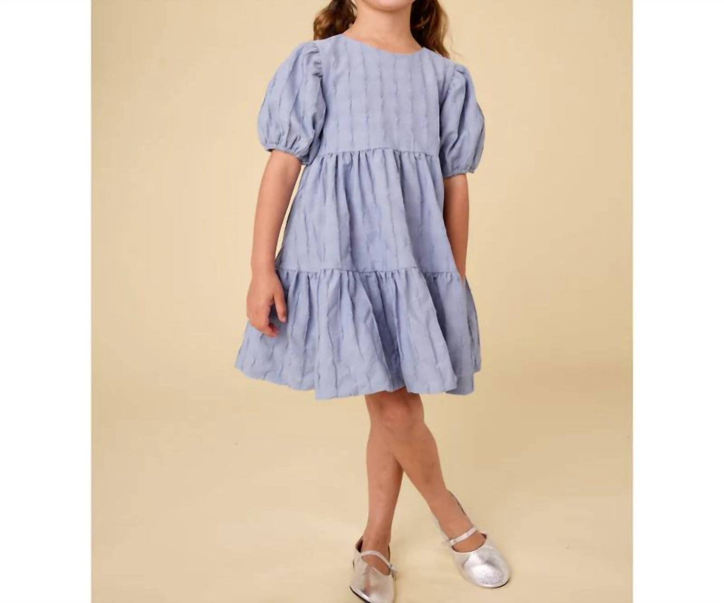Pleated Heart Back Dress