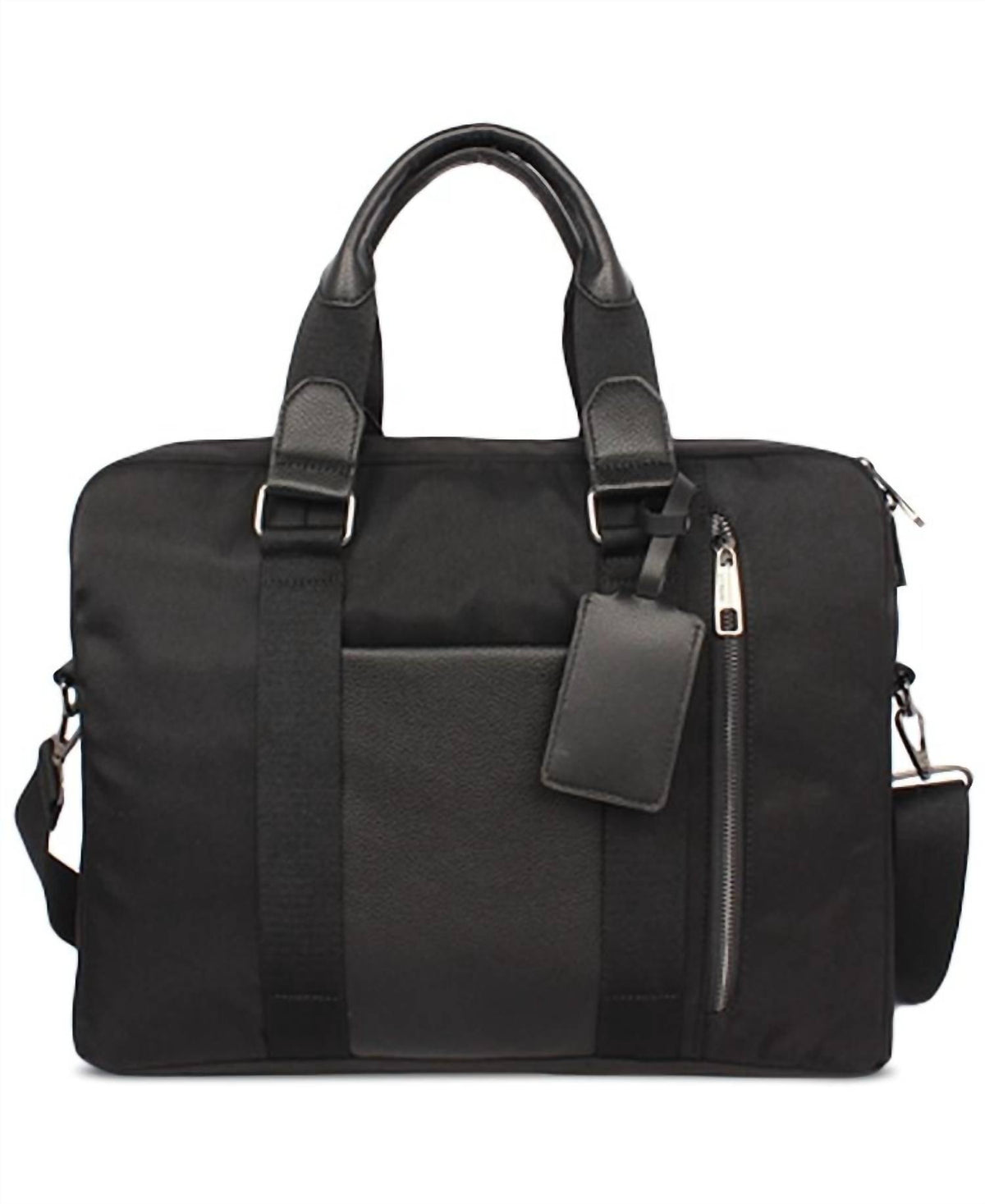 Men's Faux Trim Organizational Messenger Briefcase