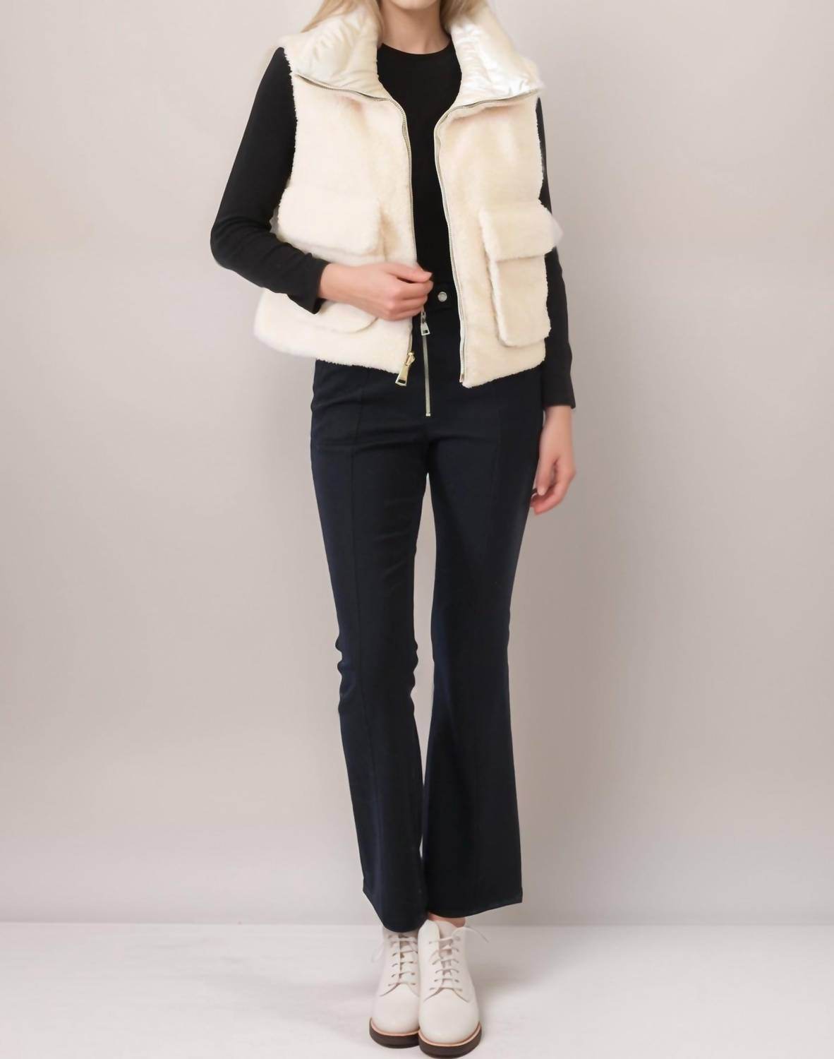 Belle Fare - Lodi Faux Shearling Reversible Vest - Rack Hunt -