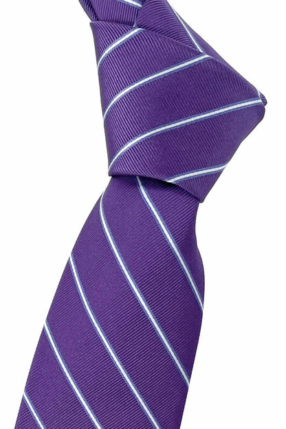 Men's Faille Textured Stripe Woven Silk Tie