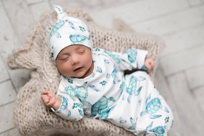 Infant Baby Gown And Hat Set