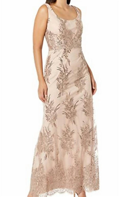 Women's Sequin Lace Beaded Gown