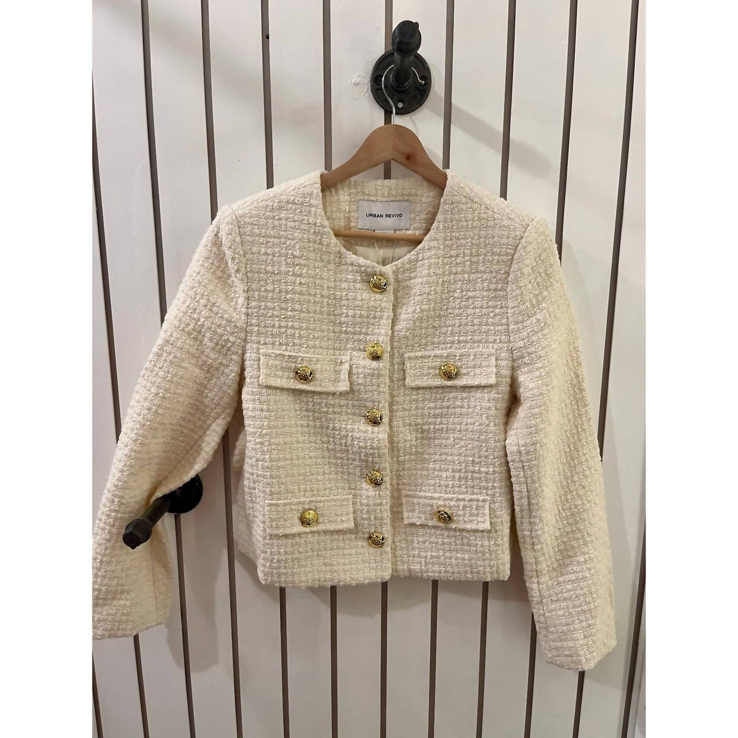 Multi-pocket Tweed Jacket