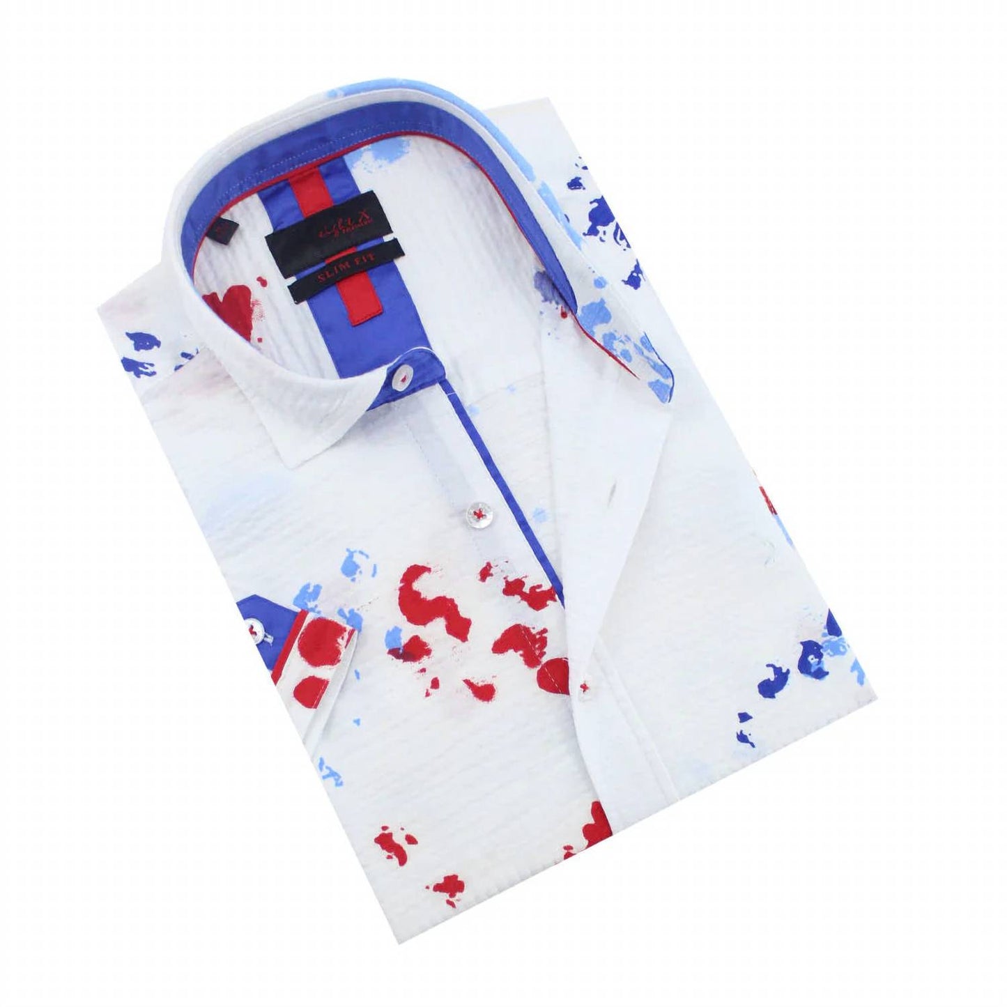 Chromo Ink Spot Print Short Sleeve Shirt