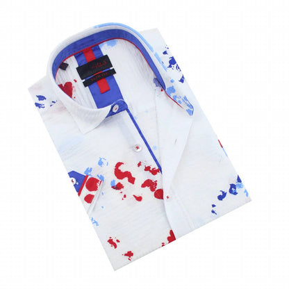 Chromo Ink Spot Print Short Sleeve Shirt