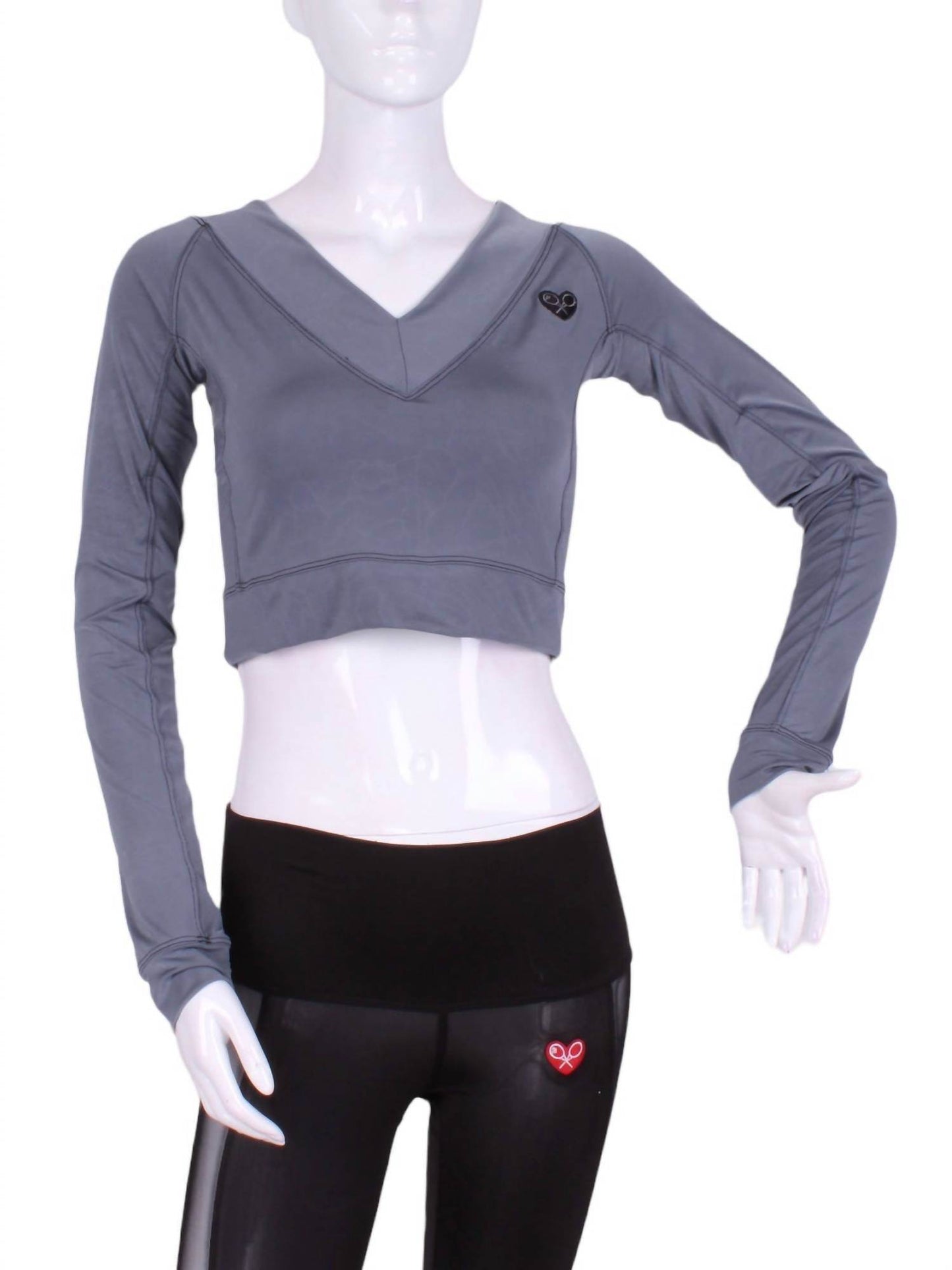 Love Love Tennis - Women's Vee Crop Top - Rack Hunt -