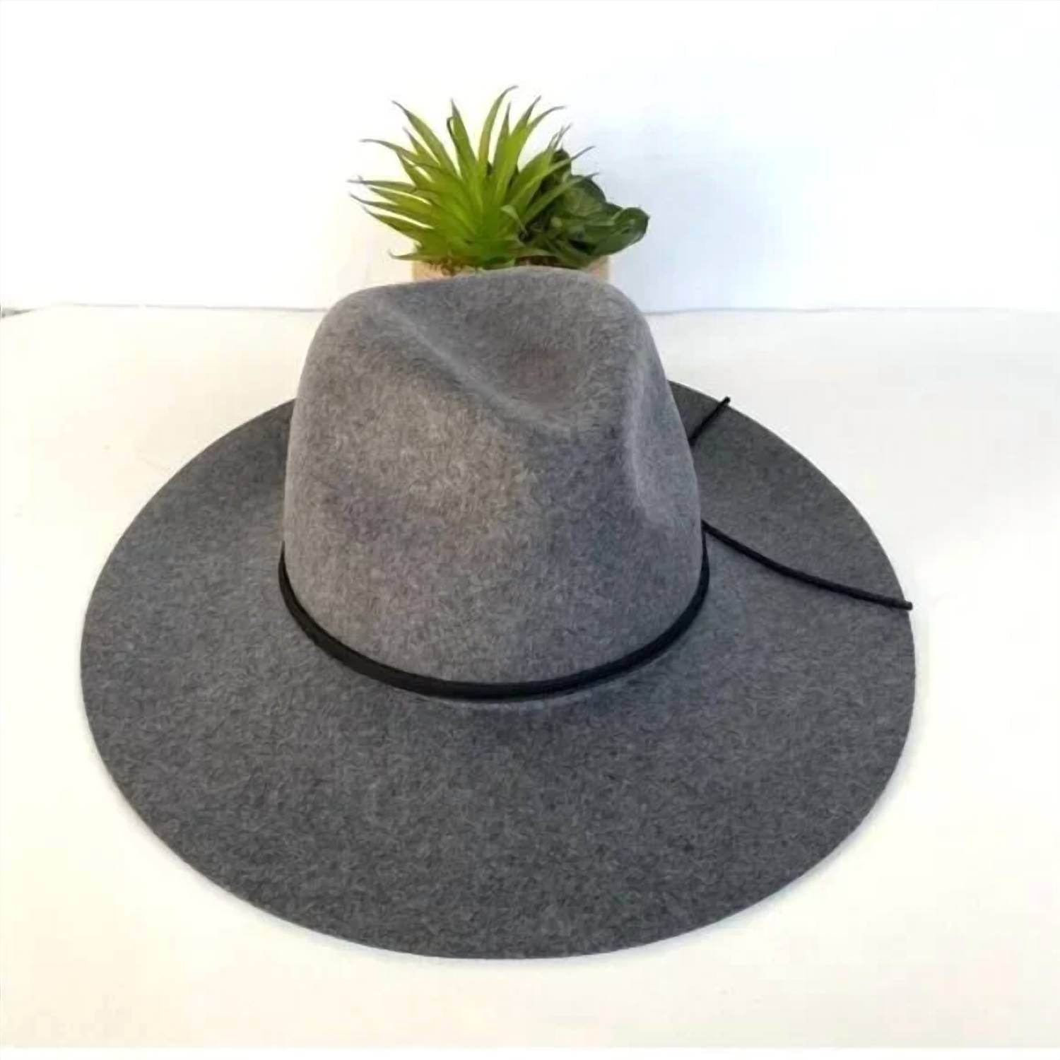 Phenix - Wide Brim Wool Leather Fedora Hat - Rack Hunt