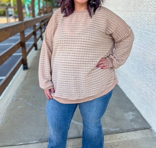 Mira Textured Long Sleeve Top