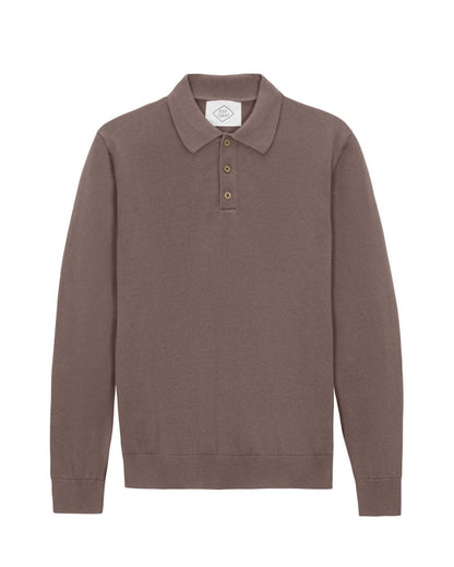Feather Long Sleeve Polo