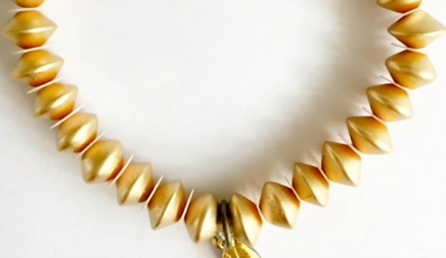 OMI - Women's La Vie En Rose Gold Cone Vinyl Spacers Bracelet - Rack Hunt -