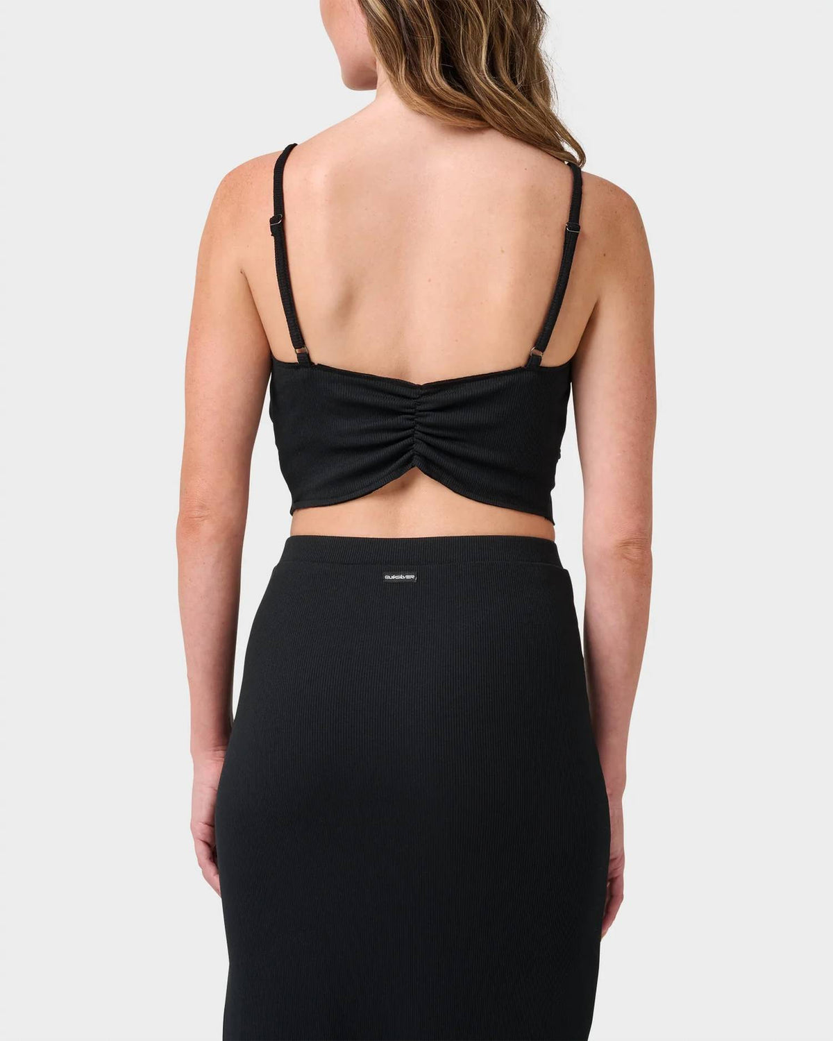 Rhea Solid Cropped Rib Tank Top
